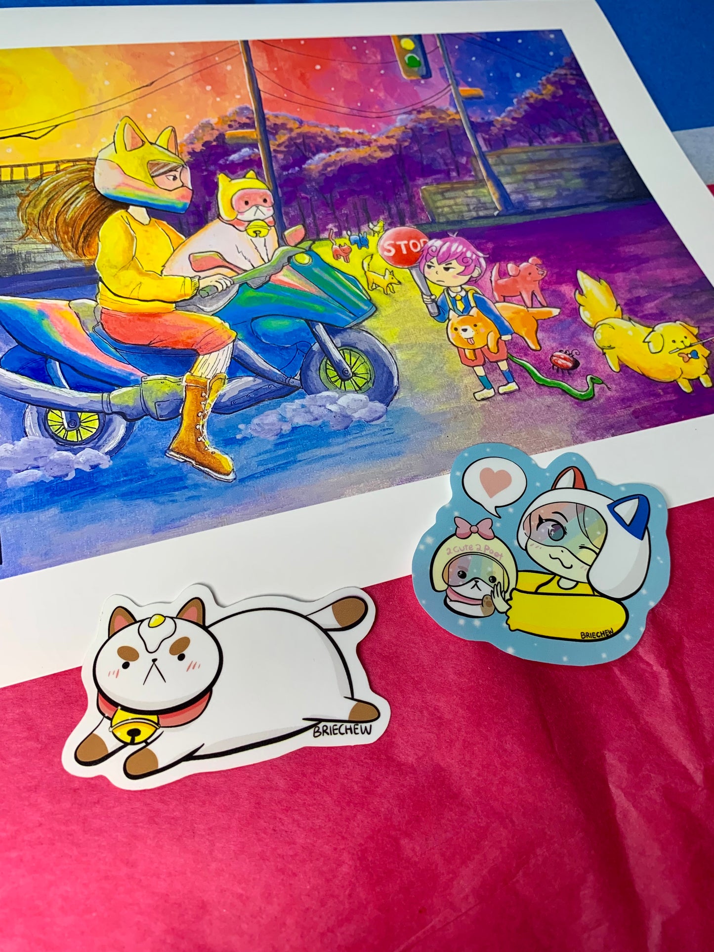 Bee and Puppycat Sunset Print