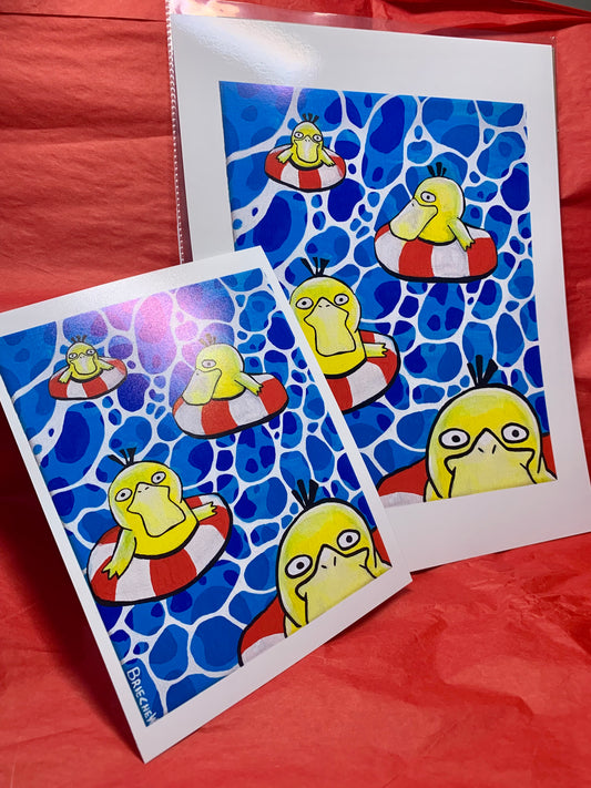 Summer Psyduck Print