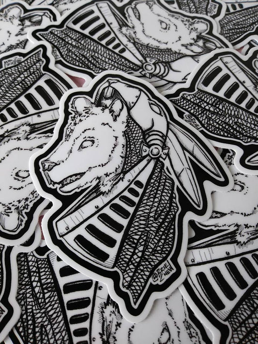 Bear Bunny Knight Sticker