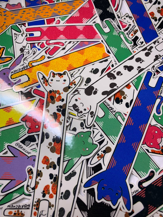 Long Cat Stickers - Pack of 6