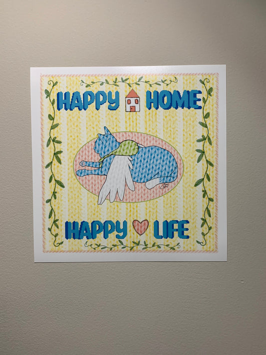 Happy Home Happy Life Print