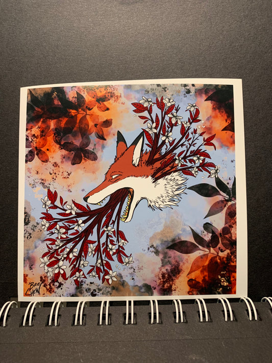 Blooming Fox Print