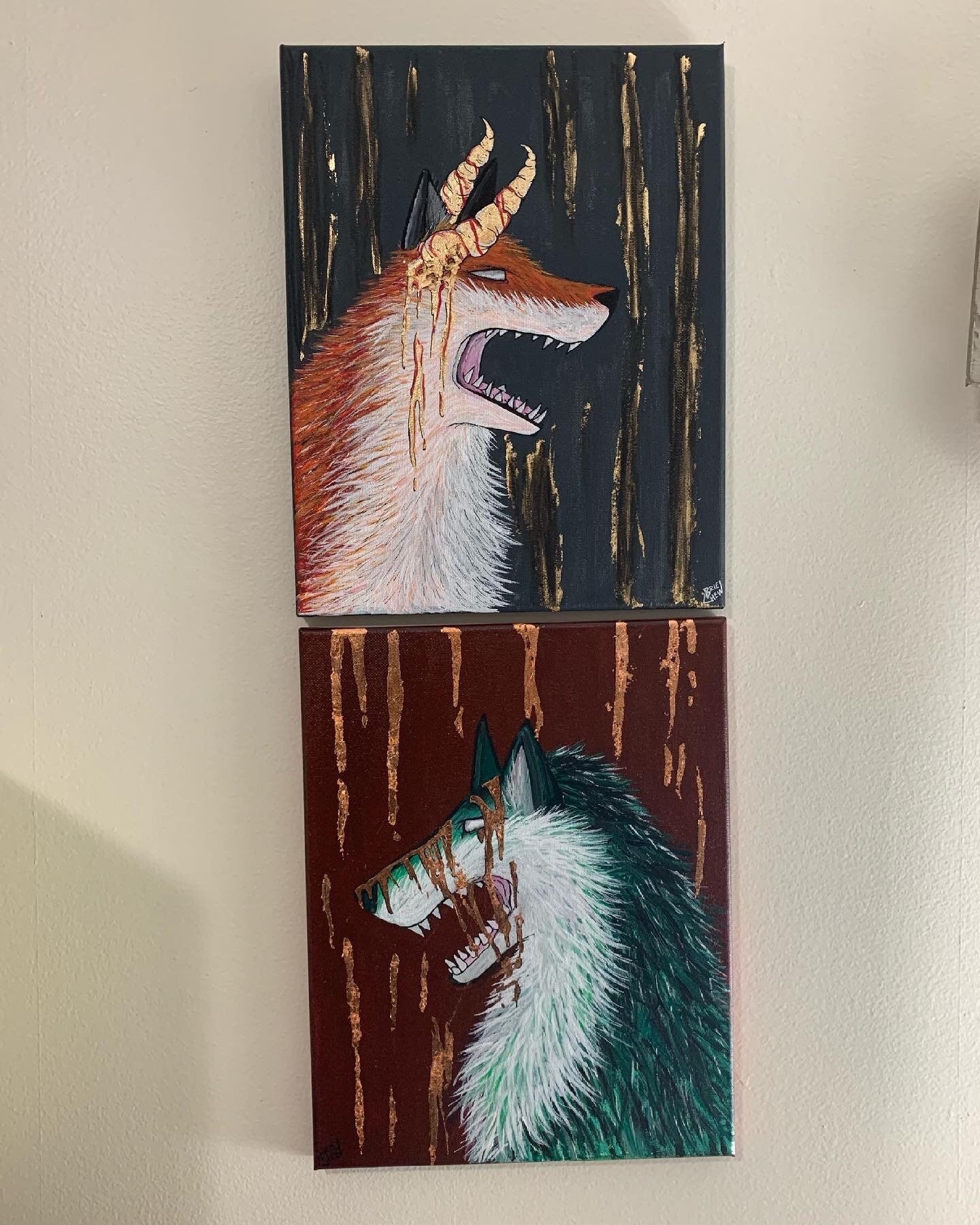 Fox Envy Acrylic Painting (Original)