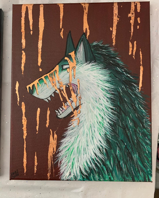 Fox Envy Acrylic Painting (Original)