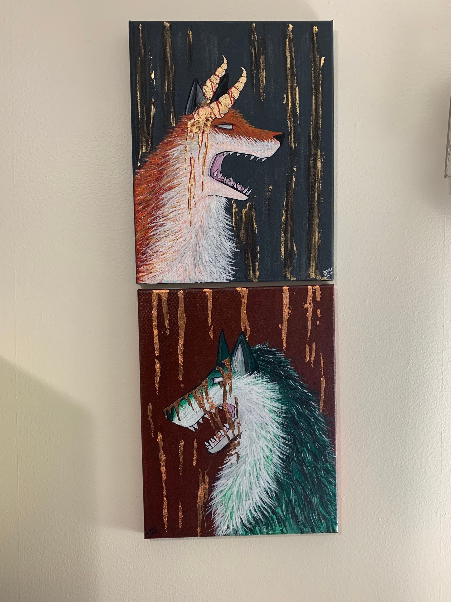 Fox Envy Acrylic Painting (Original)