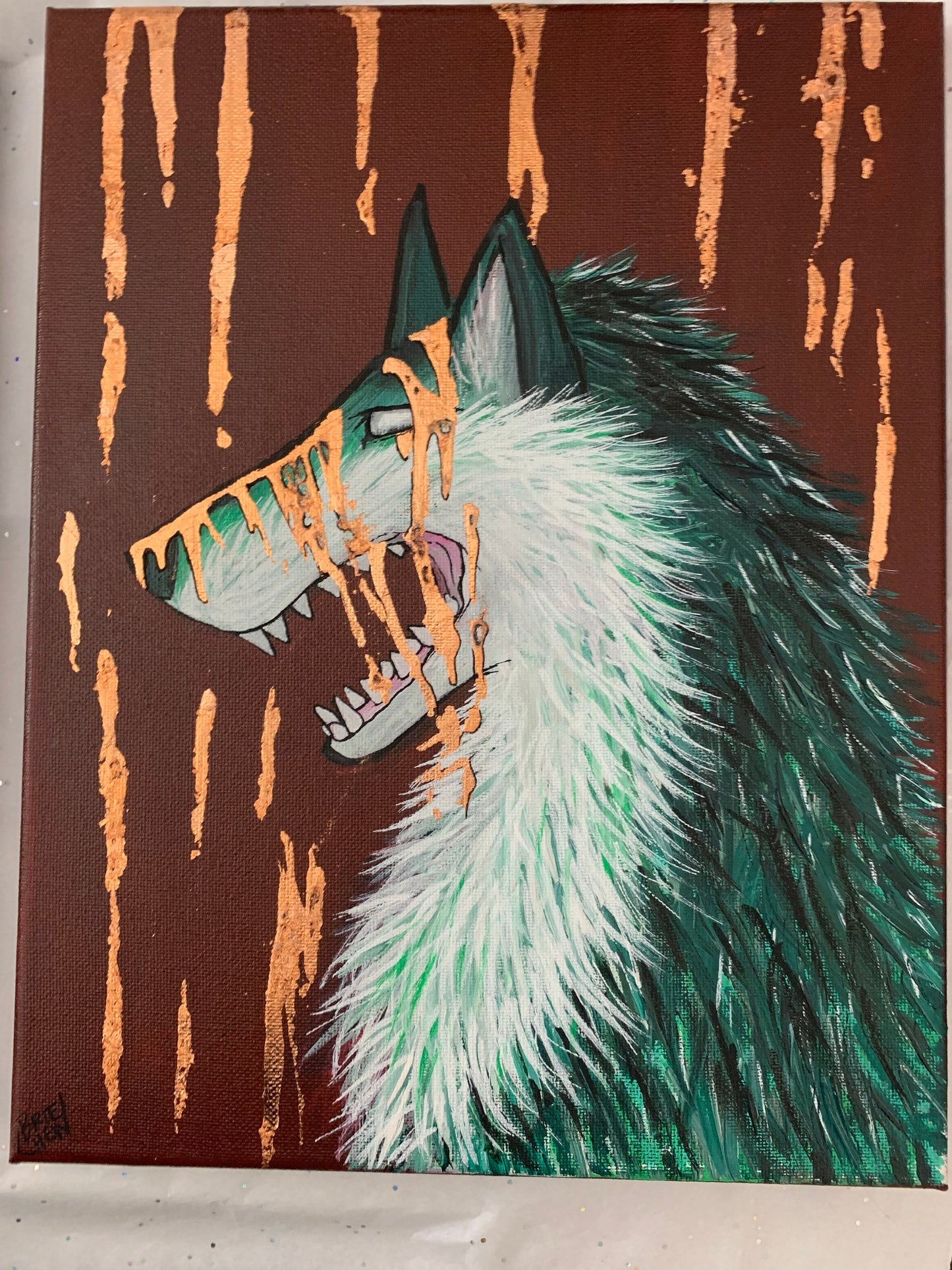 Fox Envy Acrylic Painting (Original)